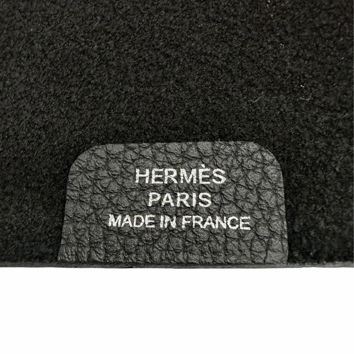 美品☆HERMES エルメス ユリス MM トゴ シルバー金具 セリエ金具 リフィル付き ノートカバー 手帳カバー ブラック A刻印 フランス製