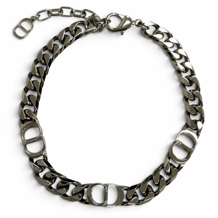 極美品□DIOR ディオール オム B1446HOMMT CD Icon チェーンリンク ブレスレット アクセサリー シルバー メンズ レディース 箱・保存袋付