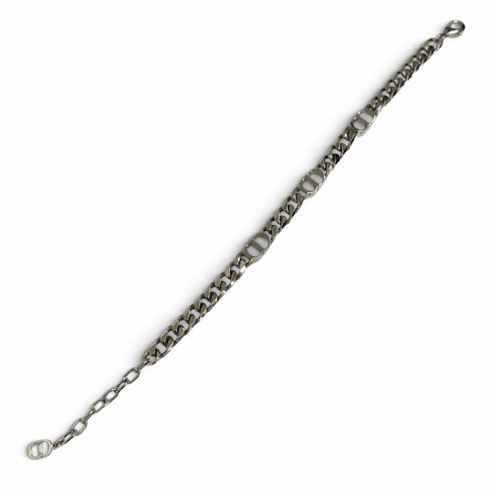 極美品□DIOR ディオール オム B1446HOMMT CD Icon チェーンリンク ブレスレット アクセサリー シルバー メンズ レディース 箱・保存袋付