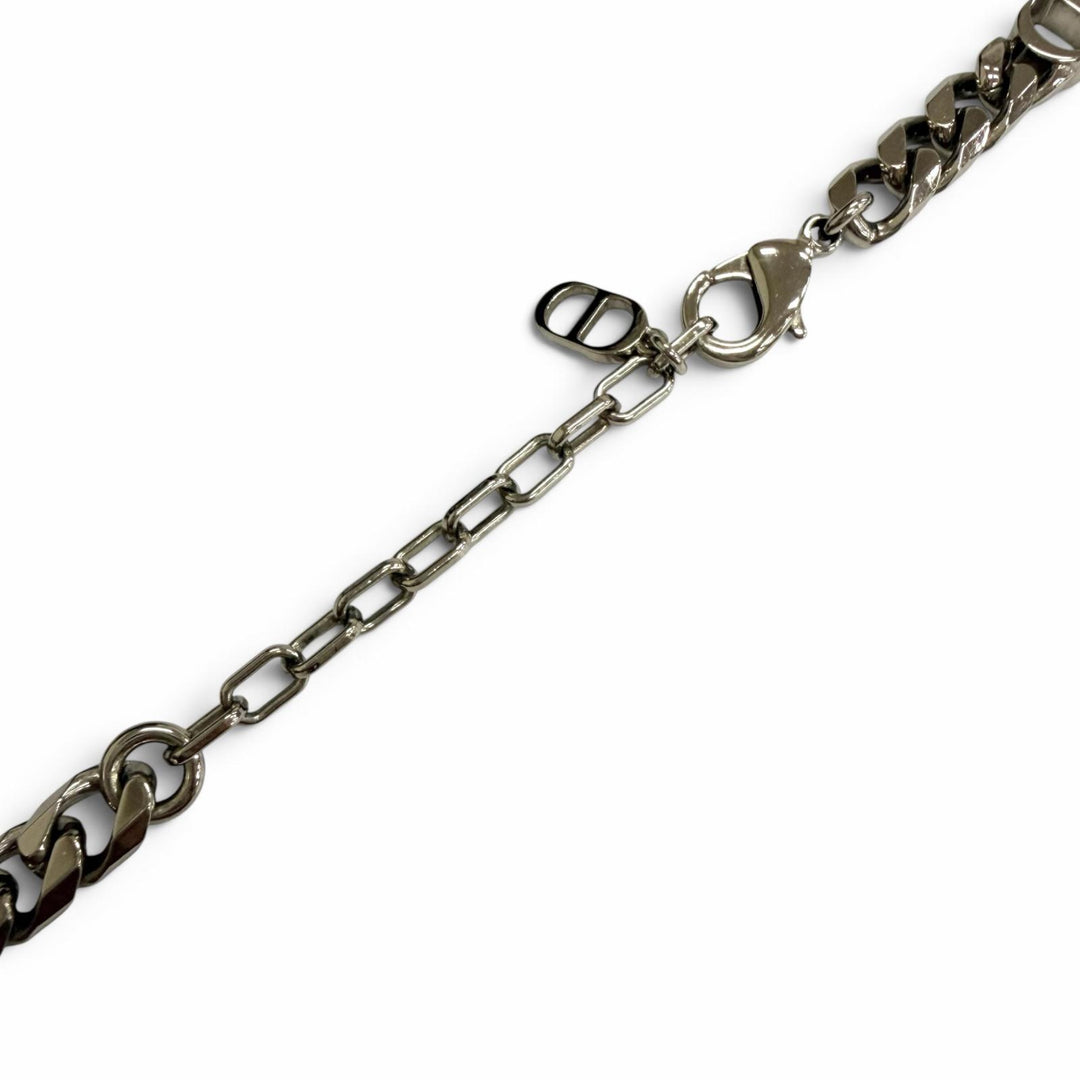 美品□DIOR ディオール オム N1574HOMMT CD Icon チェーンリンク ネックレス アクセサリー シルバー メンズ レディース 箱・保存袋付き