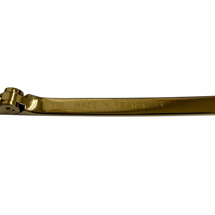 美品□Cartier カルティエ リムレス アイウェア サングラス ゴールド ブラウン 72□9-110 度なし フランス製 メンズ レディース