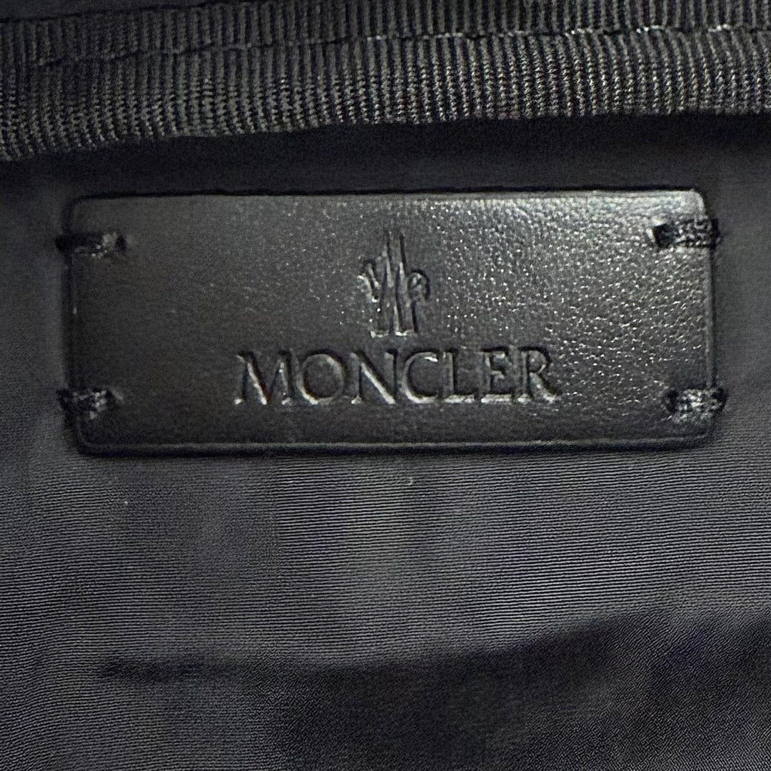 極美品▼MONCLER モンクレール 5M00005 M6256 DURANCE デュランス ロゴ付き ベルトバッグ ボディバッグ ブラック 正規品 メンズ 保存袋付
