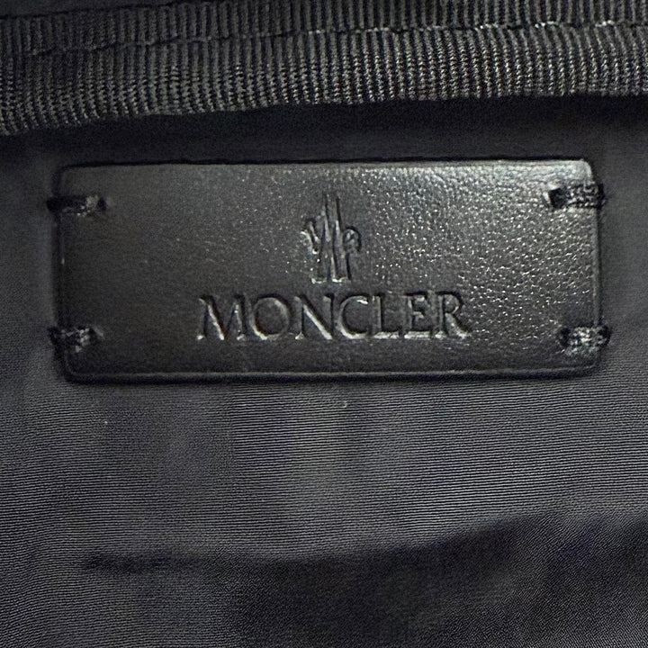 極美品▼MONCLER モンクレール 5M00005 M6256 DURANCE デュランス ロゴ付き ベルトバッグ ボディバッグ ブラック 正規品 メンズ 保存袋付