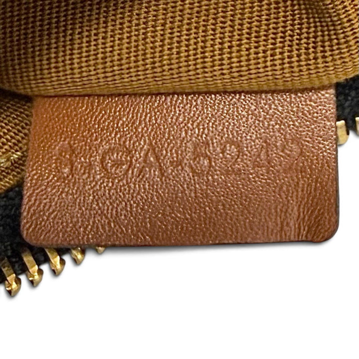 極美品★CELINE セリーヌ 19395 AVA アヴァ タン/ブラウン トリオンフ 三日月 クレセント ミディアム レザー ショルダーバッグ 伊製