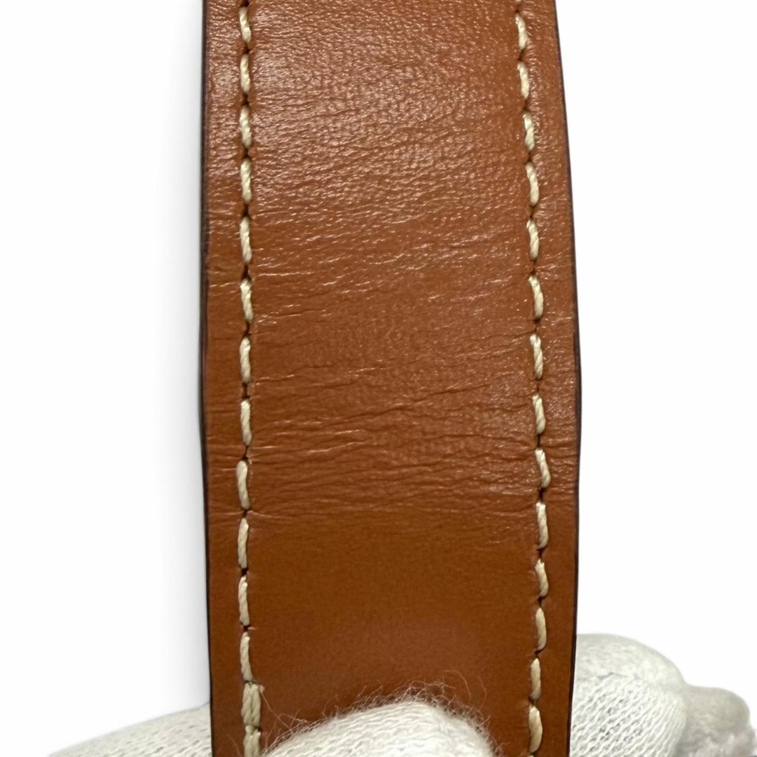 極美品★CELINE セリーヌ 19395 AVA アヴァ タン/ブラウン トリオンフ 三日月 クレセント ミディアム レザー ショルダーバッグ 伊製