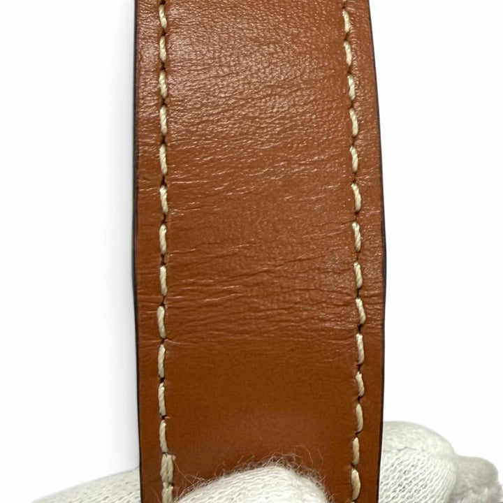 極美品★CELINE セリーヌ 19395 AVA アヴァ タン/ブラウン トリオンフ 三日月 クレセント ミディアム レザー ショルダーバッグ 伊製