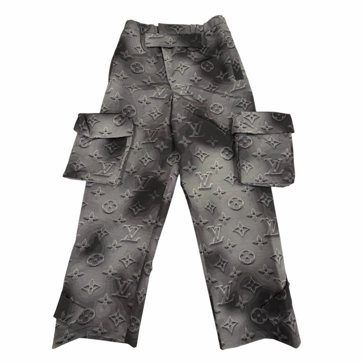 未使用品▼LOUIS VUITTON ルイヴィトン 1A5WHCC ヴァージル期 3Dモノグラム 3Dポケット カーゴパンツ ブラック IT 42 伊製 正規品 メンズ