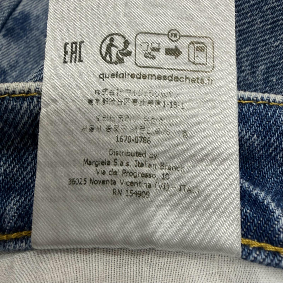 極美品▼Maison Margiela 1 メゾンマルジェラ1 2024年製 S51LA0051 スラッシュディテール デニムパンツ ブルー IT 44 伊製 正規品 メンズ