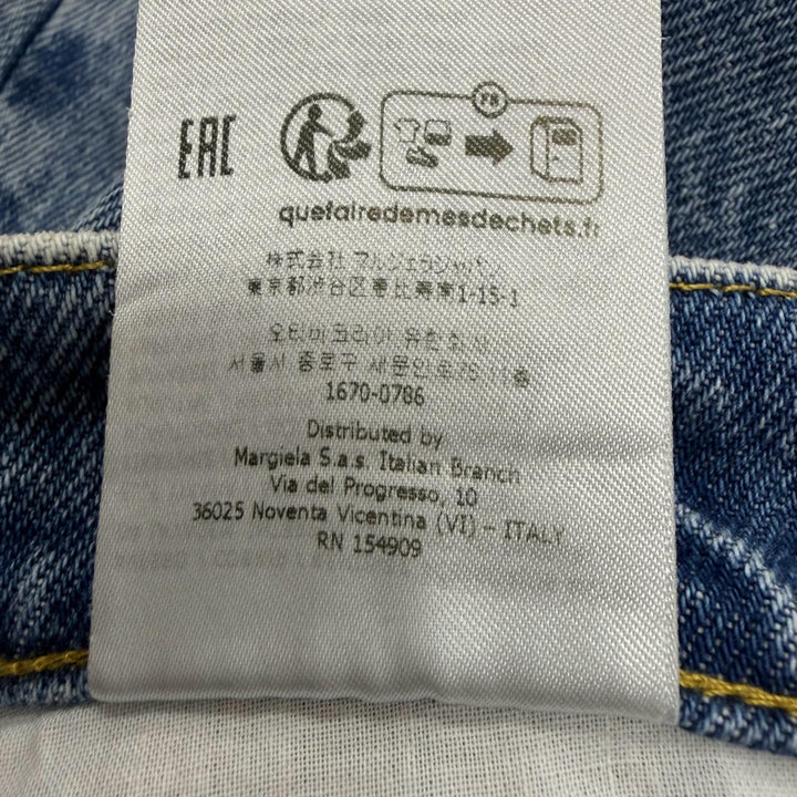 極美品▼Maison Margiela 1 メゾンマルジェラ1 2024年製 S51LA0051 スラッシュディテール デニムパンツ ブルー IT 44 伊製 正規品 メンズ
