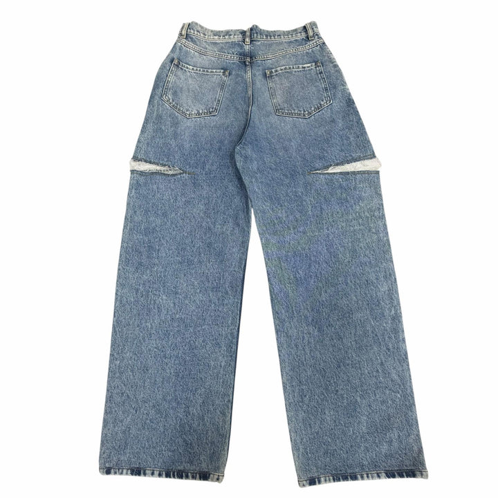 極美品▼Maison Margiela 1 メゾンマルジェラ1 2024年製 S51LA0051 スラッシュディテール デニムパンツ ブルー IT 44 伊製 正規品 メンズ