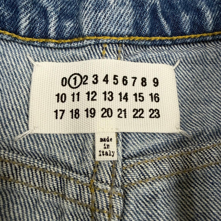 極美品▼Maison Margiela 1 メゾンマルジェラ1 2024年製 S51LA0051 スラッシュディテール デニムパンツ ブルー IT 44 伊製 正規品 メンズ