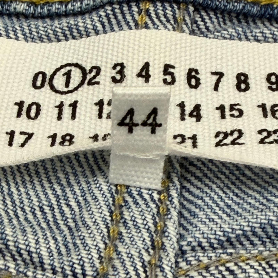 極美品▼Maison Margiela 1 メゾンマルジェラ1 2024年製 S51LA0051 スラッシュディテール デニムパンツ ブルー IT 44 伊製 正規品 メンズ