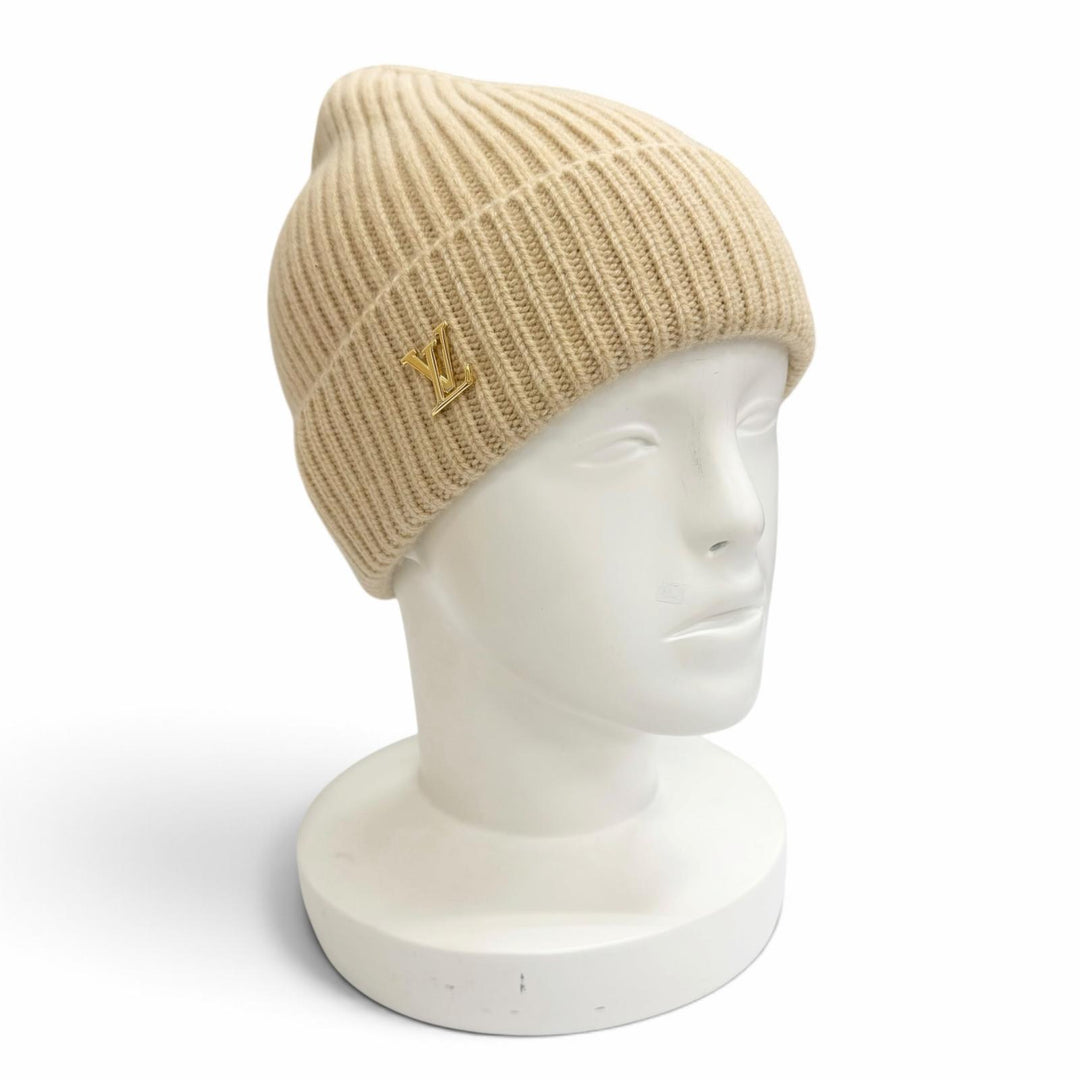 極美品△LOUIS VUITTON ルイヴィトン 2022年 M77881 ビーニー LV スパーク カシミヤ100％ ニット帽 ニットキャップ ベージュ 正規品 箱付