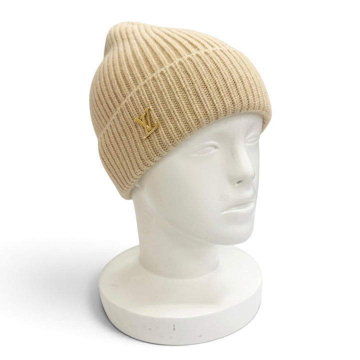 極美品△LOUIS VUITTON ルイヴィトン 2022年 M77881 ビーニー LV スパーク カシミヤ100％ ニット帽 ニットキャップ ベージュ 正規品 箱付