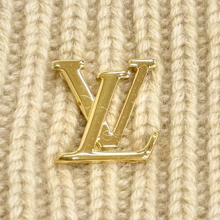 極美品△LOUIS VUITTON ルイヴィトン 2022年 M77881 ビーニー LV スパーク カシミヤ100％ ニット帽 ニットキャップ ベージュ 正規品 箱付