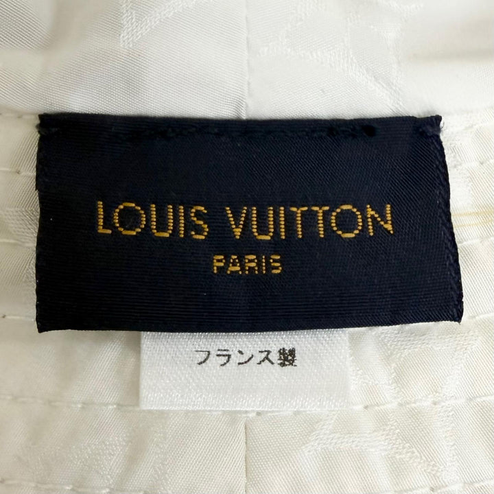 美品□LOUIS VUITTON ルイヴィトン 2020年製 M76718 ボブ・ラブリーグラム バケットハット ホワイト S フランス製 正規品 メンズ