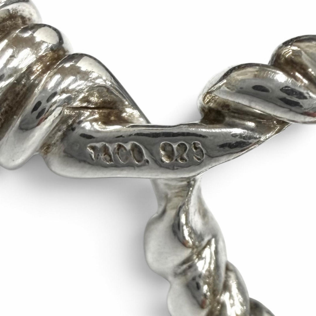 美品★TIFFANY&amp;Co. ティファニー 925 ヘマタイト 8連 ネックレス アクセサリー ガンメタリック シルバー 重量165.65g レディース 箱付き