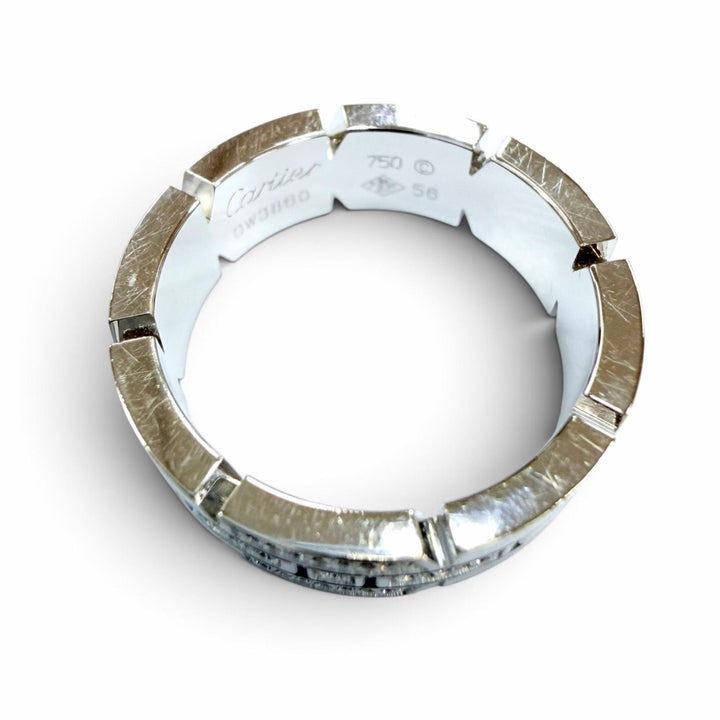 良品☆Cartier カルティエ B4064356 タンクフランセーズ SM 750 ダイヤモンド リング ホワイトゴールド 56 JP16号相当 重量10.17g 箱付き