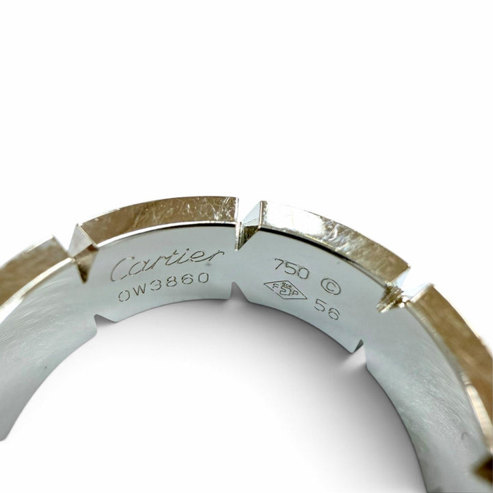 良品☆Cartier カルティエ B4064356 タンクフランセーズ SM 750 ダイヤモンド リング ホワイトゴールド 56 JP16号相当 重量10.17g 箱付き