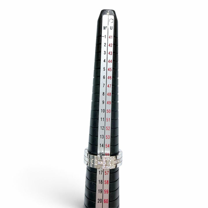 良品☆Cartier カルティエ B4064356 タンクフランセーズ SM 750 ダイヤモンド リング ホワイトゴールド 56 JP16号相当 重量10.17g 箱付き