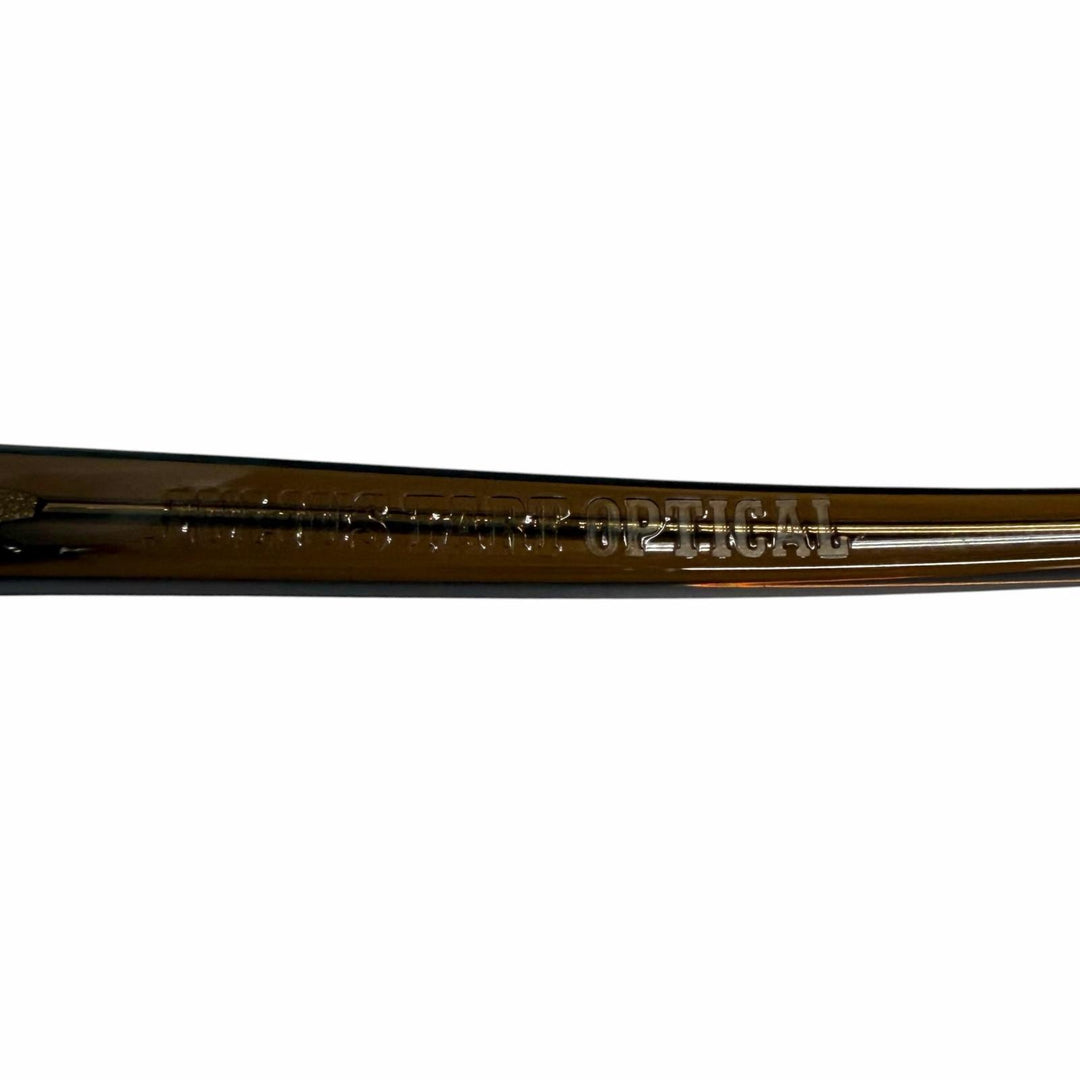 美品□JULIUS TART OPTICAL ジュリアスタートオプティカル HOLLY ツーブリッジ メガネ 眼鏡 アイウェア クリアブラウン 54□20 度なし