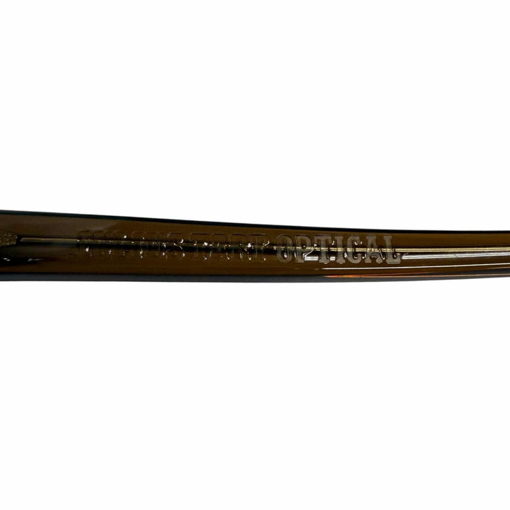 美品□JULIUS TART OPTICAL ジュリアスタートオプティカル HOLLY ツーブリッジ メガネ 眼鏡 アイウェア クリアブラウン 54□20 度なし