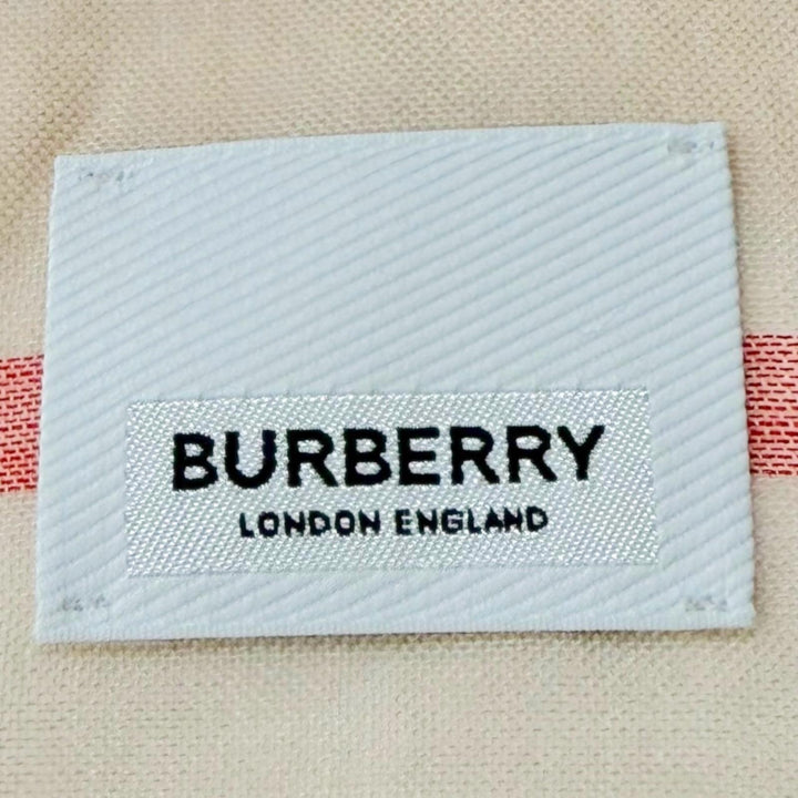 未使用品▼BURBERRY バーバリー 8055858 ウール シルク ワイド ノバチェック ストール スカーフ ベージュ 伊製 正規品 レディース 箱付