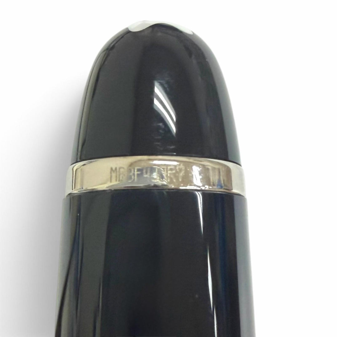極美品□MONTBLANC モンブラン マイスターシュテュック Pix 145 クラシック プラチナライン ペン先14K Mニブ 万年筆 ブラック ドイツ製