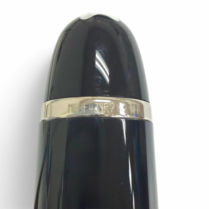 極美品□MONTBLANC モンブラン マイスターシュテュック Pix 145 クラシック プラチナライン ペン先14K Mニブ 万年筆 ブラック ドイツ製