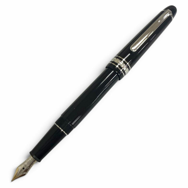 極美品□MONTBLANC モンブラン マイスターシュテュック Pix 145 クラシック プラチナライン ペン先14K Mニブ 万年筆 ブラック ドイツ製