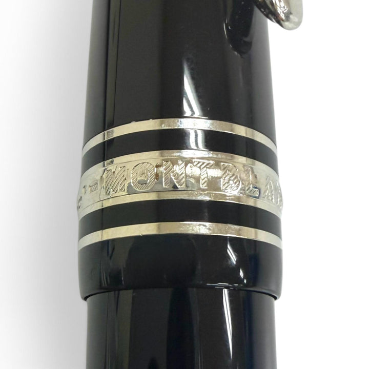 極美品□MONTBLANC モンブラン マイスターシュテュック Pix 145 クラシック プラチナライン ペン先14K Mニブ 万年筆 ブラック ドイツ製