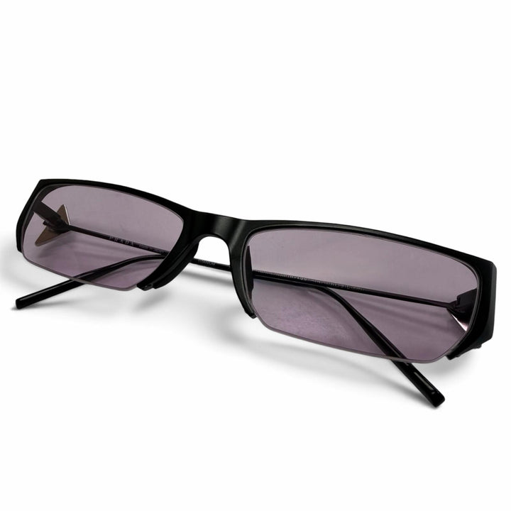 未使用品▼PRADA GENTLE MONSTER プラダ ジェントルモンスター SPR D63 2 M01 チタニウム トライアングルロゴ スクエア サングラス 箱付