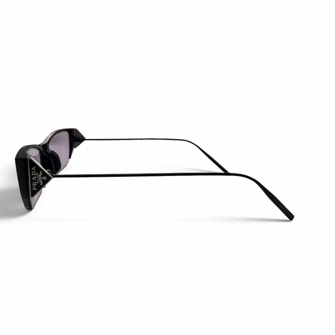 未使用品▼PRADA GENTLE MONSTER プラダ ジェントルモンスター SPR D63 2 M01 チタニウム トライアングルロゴ スクエア サングラス 箱付