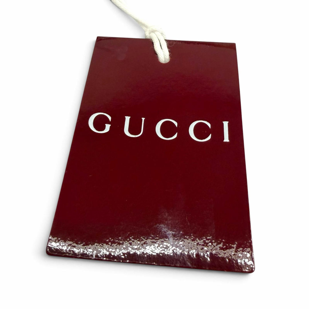 未使用品☆GUCCI グッチ 770292 シルク100％ GGパターン ホースビット リボン シュシュ ベージュ ゴールド イタリア製 レディース 箱付き