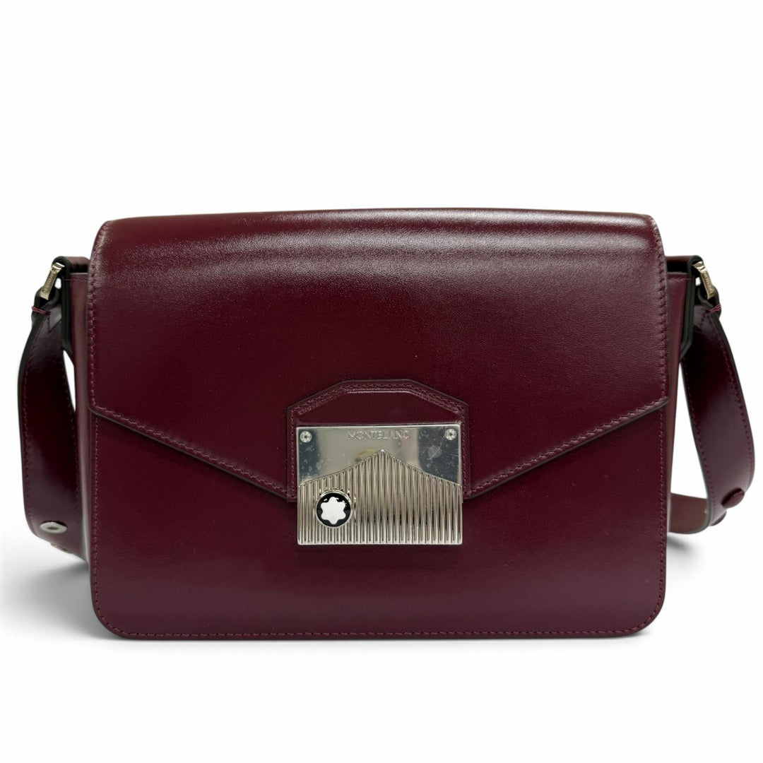 未使用品☆MONTBLANC モンブラン マイスターシュテュック レザー 2WAY メッセンジャーバッグ ショルダーバッグ ボルドー 保存袋付き