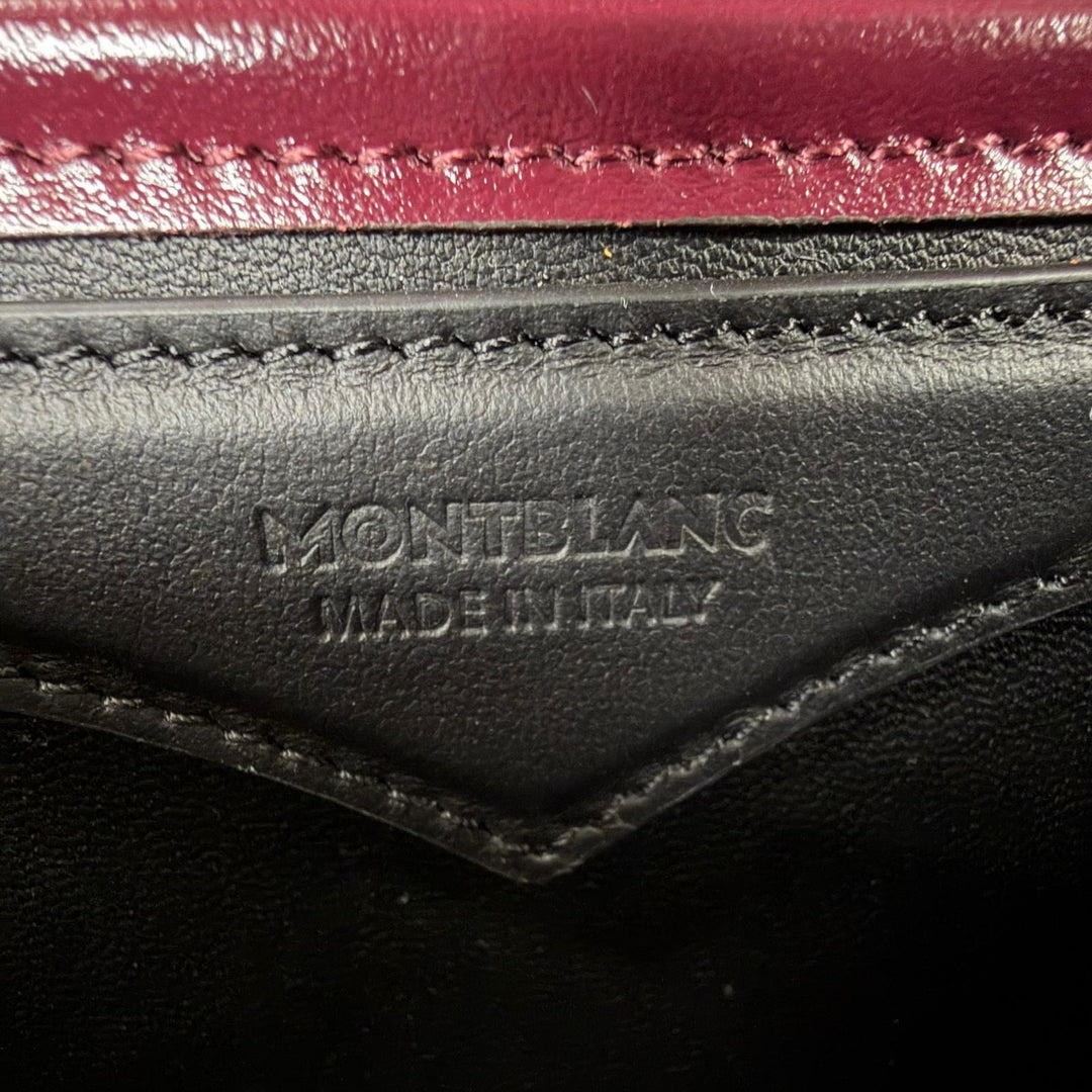 未使用品☆MONTBLANC モンブラン マイスターシュテュック レザー 2WAY メッセンジャーバッグ ショルダーバッグ ボルドー 保存袋付き