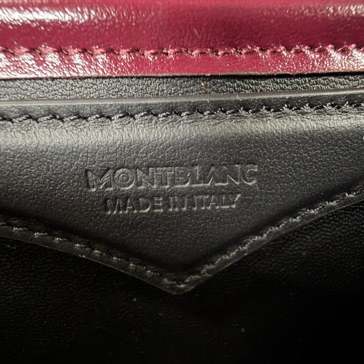 未使用品☆MONTBLANC モンブラン マイスターシュテュック レザー 2WAY メッセンジャーバッグ ショルダーバッグ ボルドー 保存袋付き