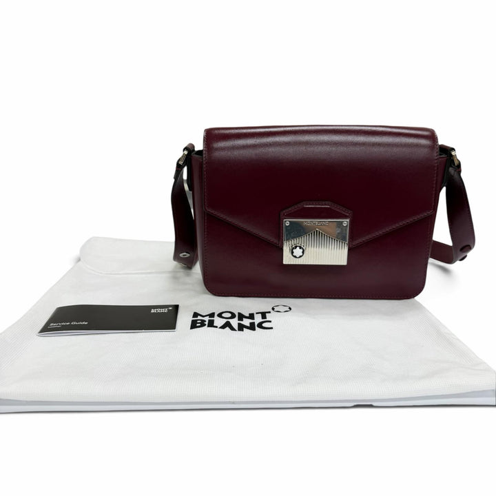 未使用品☆MONTBLANC モンブラン マイスターシュテュック レザー 2WAY メッセンジャーバッグ ショルダーバッグ ボルドー 保存袋付き