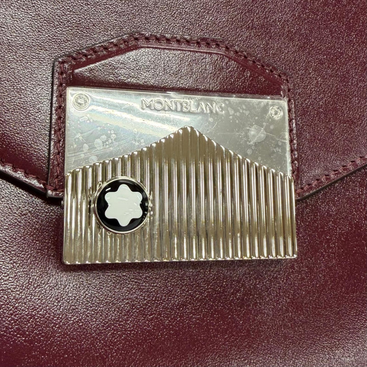 未使用品☆MONTBLANC モンブラン マイスターシュテュック レザー 2WAY メッセンジャーバッグ ショルダーバッグ ボルドー 保存袋付き