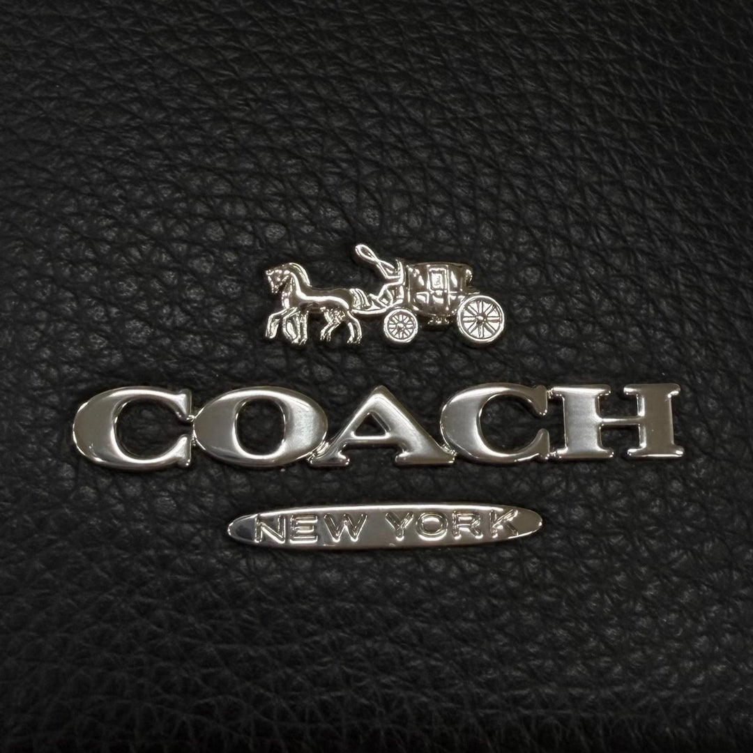 未使用品★COACH コーチ CJ509 エリアス リファインド ペブル レザー クロスボディバッグ カメラバッグ ブラック レディース 箱付き