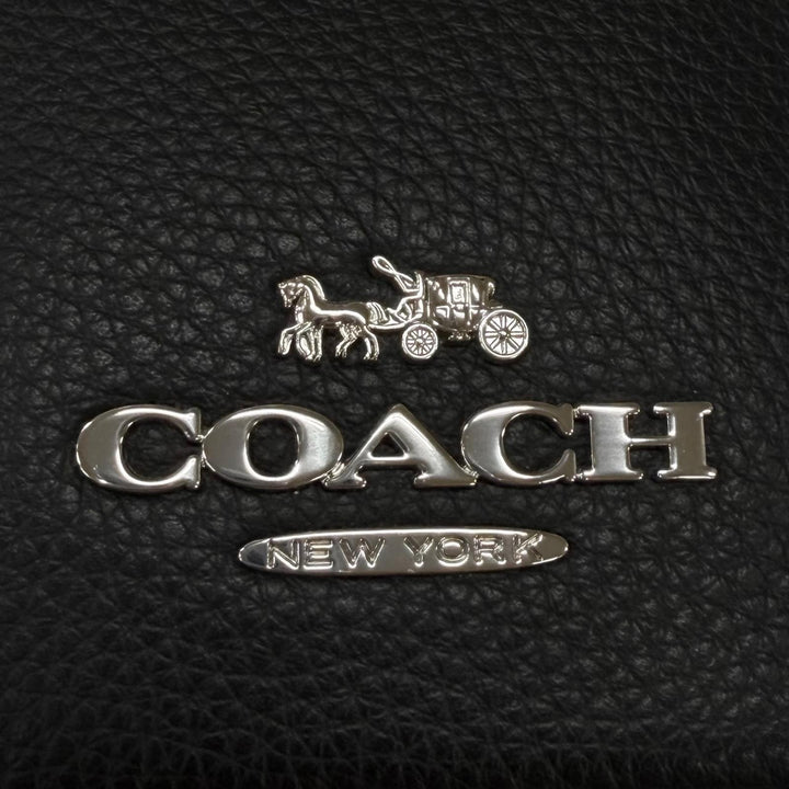 未使用品★COACH コーチ CJ509 エリアス リファインド ペブル レザー クロスボディバッグ カメラバッグ ブラック レディース 箱付き
