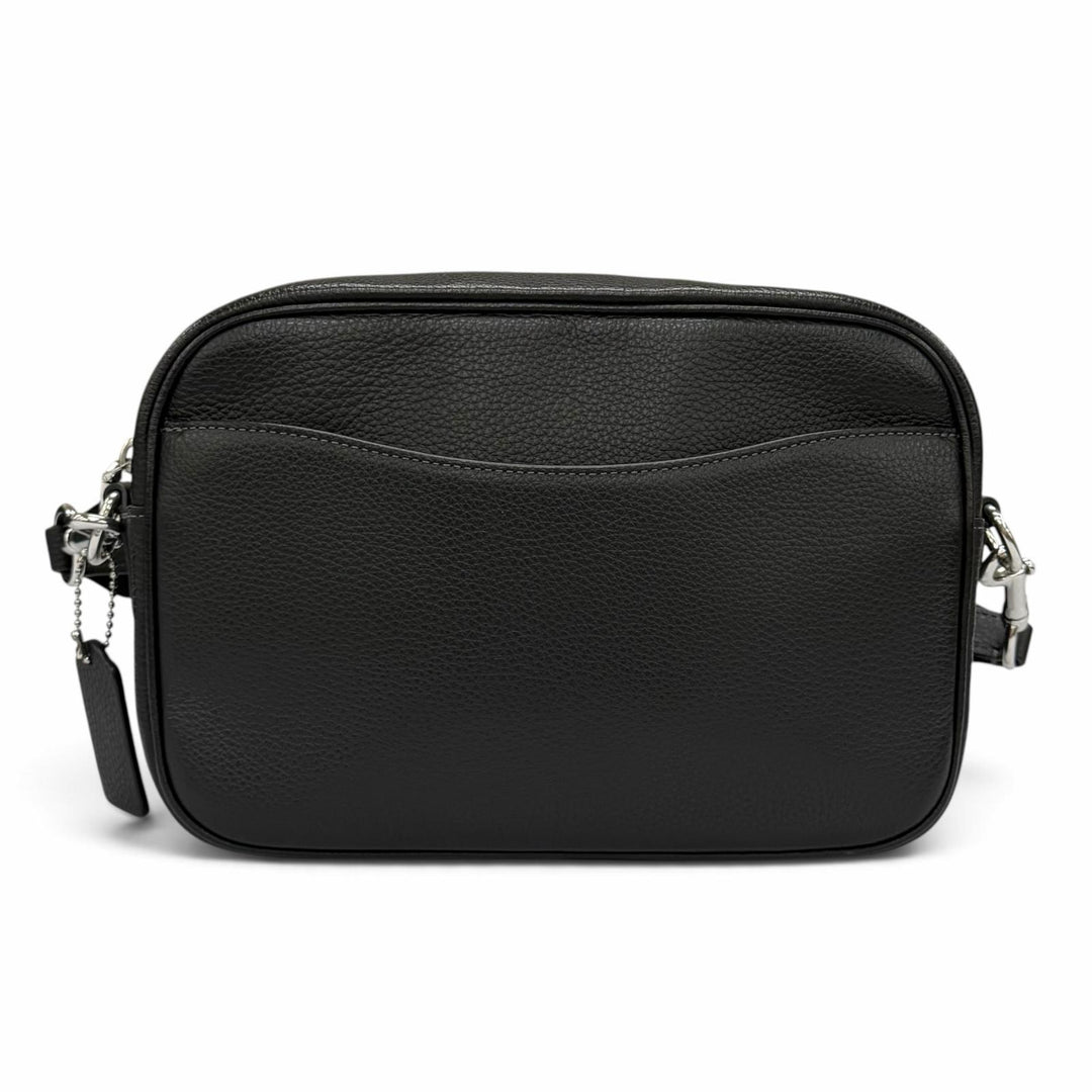 未使用品★COACH コーチ CJ509 エリアス リファインド ペブル レザー クロスボディバッグ カメラバッグ ブラック レディース 箱付き