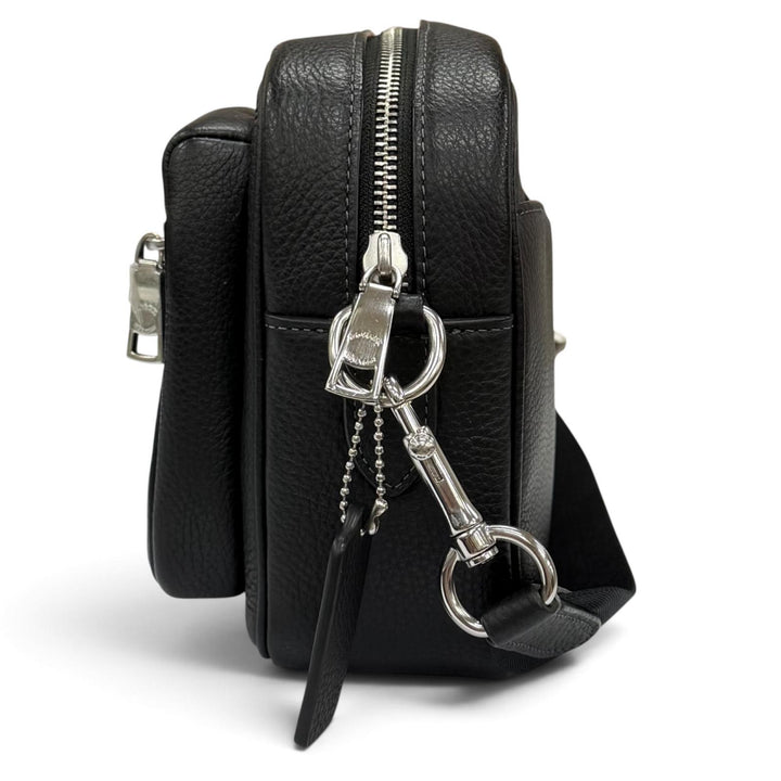 未使用品★COACH コーチ CJ509 エリアス リファインド ペブル レザー クロスボディバッグ カメラバッグ ブラック レディース 箱付き