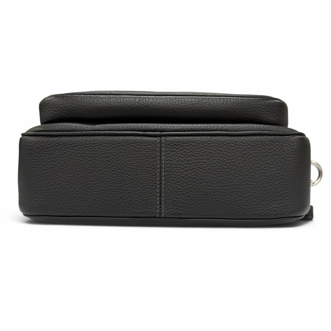 未使用品★COACH コーチ CJ509 エリアス リファインド ペブル レザー クロスボディバッグ カメラバッグ ブラック レディース 箱付き