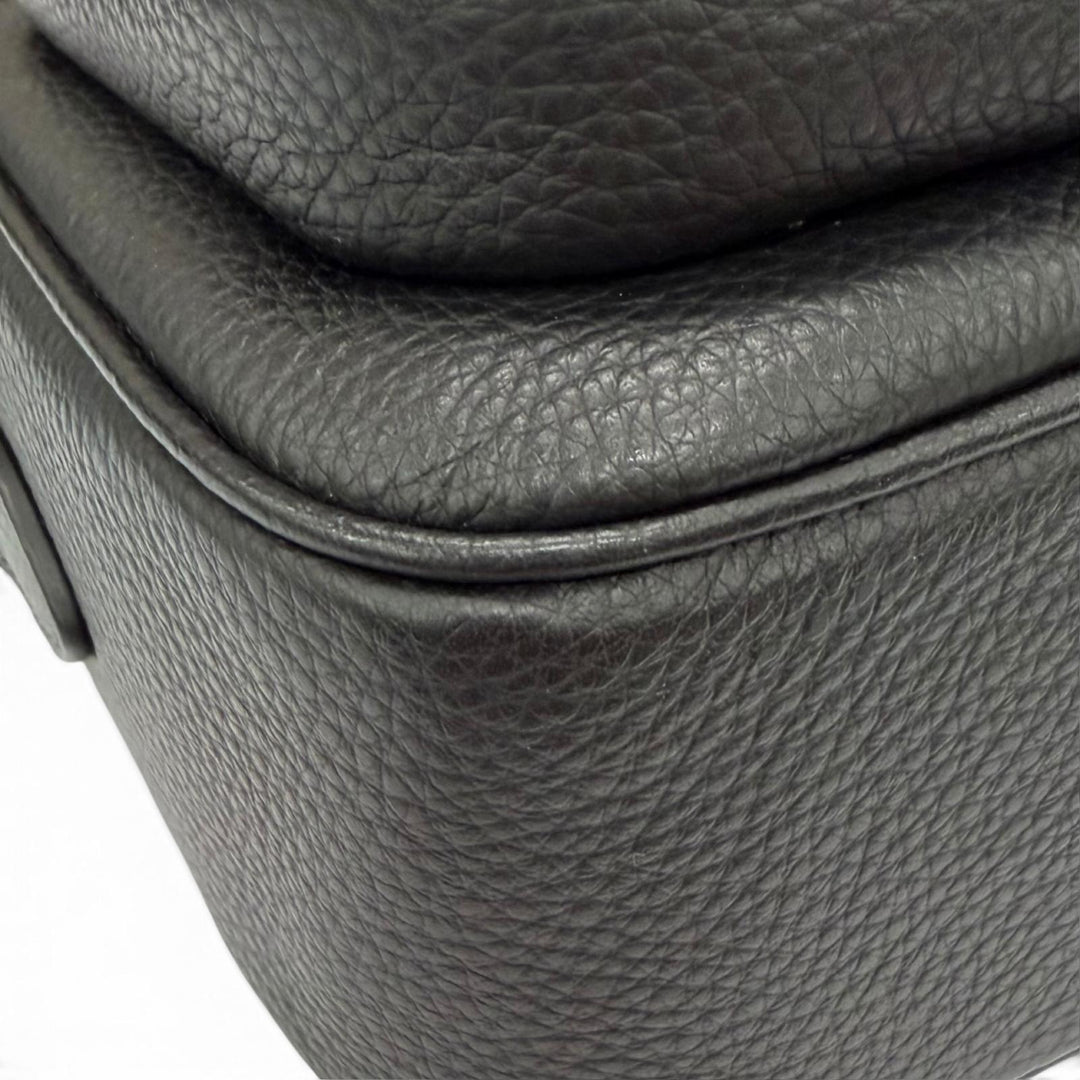 未使用品★COACH コーチ CJ509 エリアス リファインド ペブル レザー クロスボディバッグ カメラバッグ ブラック レディース 箱付き