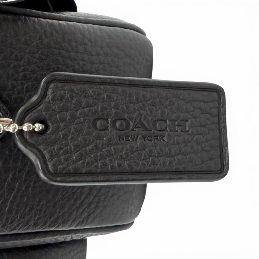 未使用品★COACH コーチ CJ509 エリアス リファインド ペブル レザー クロスボディバッグ カメラバッグ ブラック レディース 箱付き