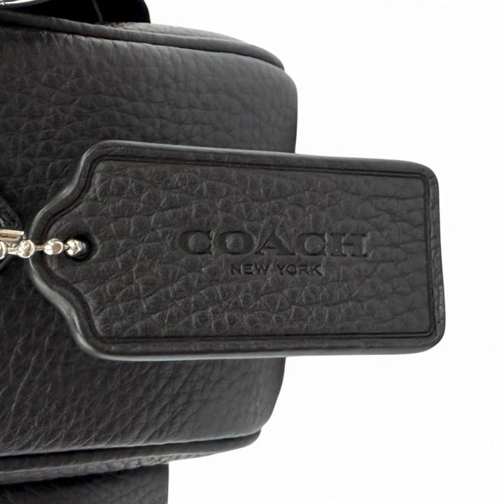未使用品★COACH コーチ CJ509 エリアス リファインド ペブル レザー クロスボディバッグ カメラバッグ ブラック レディース 箱付き