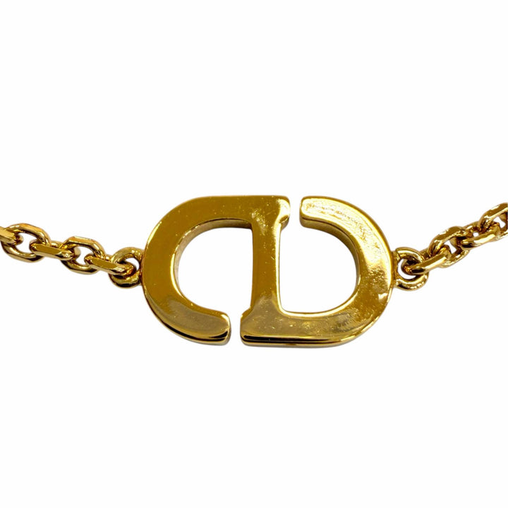 未使用品☆DIOR ディオール Petit CD ブレスレット メタル クリスタルビジュー付 アクセサリー ゴールド レディース 箱・保存袋付き