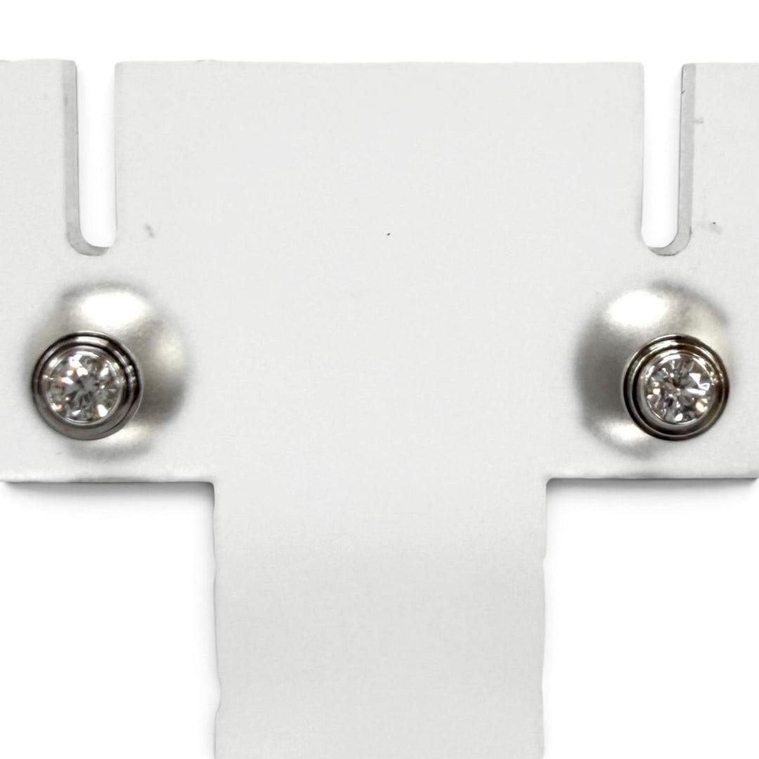 美品★Cartier カルティエ AU750(WG) ダムール XS ダイヤ ピアス アクセサリー ホワイトゴールド 重量1.09g レディース 箱付き