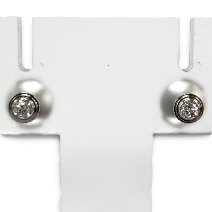 美品★Cartier カルティエ AU750(WG) ダムール XS ダイヤ ピアス アクセサリー ホワイトゴールド 重量1.09g レディース 箱付き